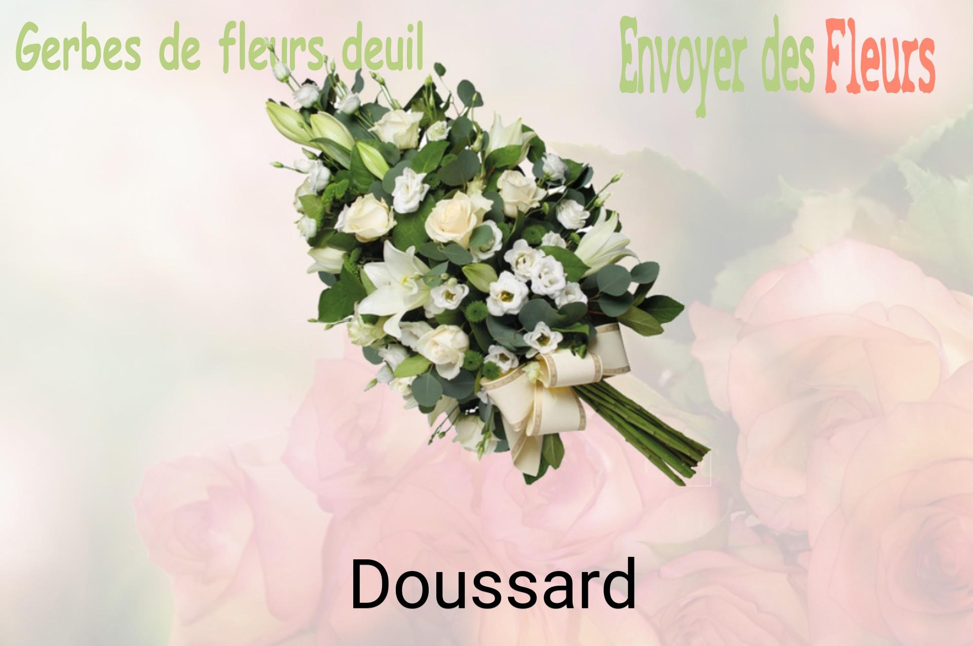Gerbe de fleurs de deuil livrée à Doussard